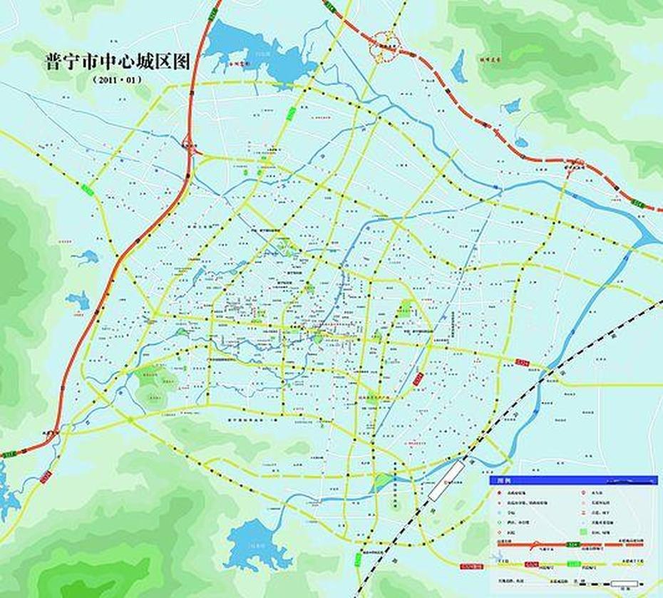 File:The Map Of Downtown Area Of Puning,China At Jan 2011.Jpg …, Puning, China, China Flood, Guangdong  City