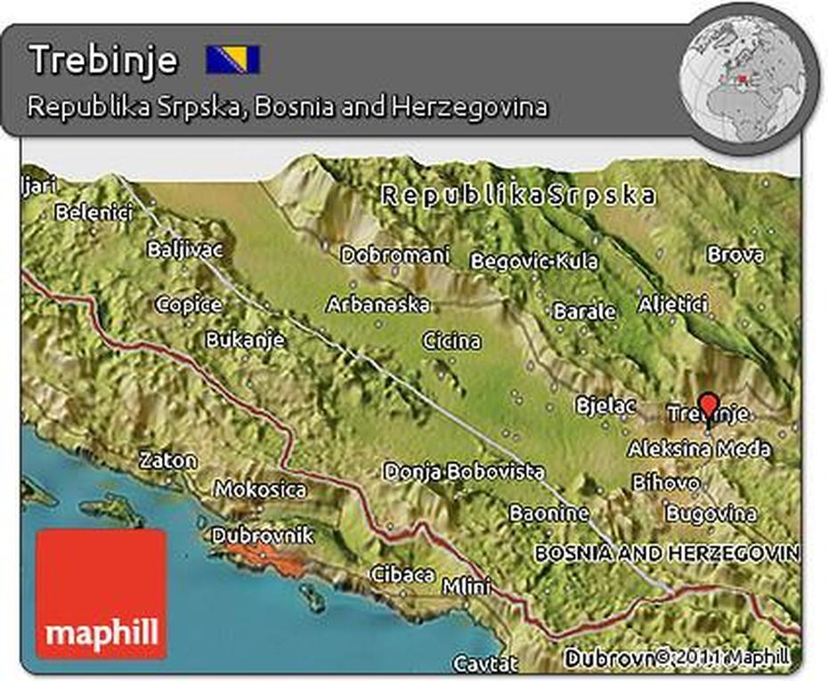 Free Satellite 3D Map Of Trebinje, Trebinje, Bosnia And Herzegovina, Gorazde Bosnia, Trebinje