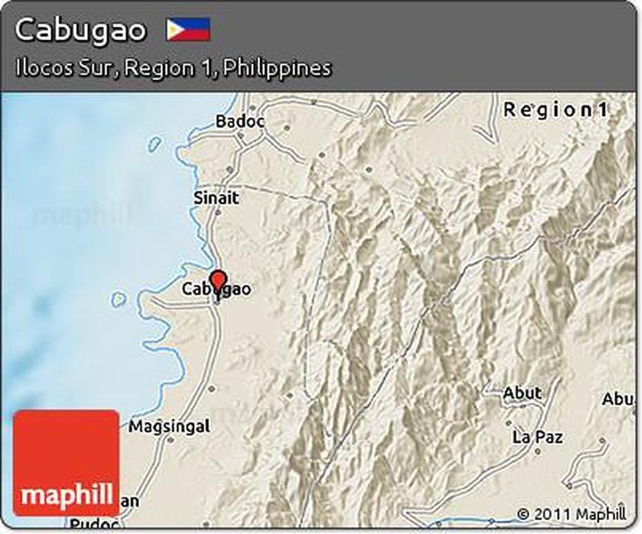 Free Shaded Relief 3D Map Of Cabugao, Cabugao, Philippines, Pagudpud Ilocos Norte Philippines, Cabugao Ilocos Sur Logo