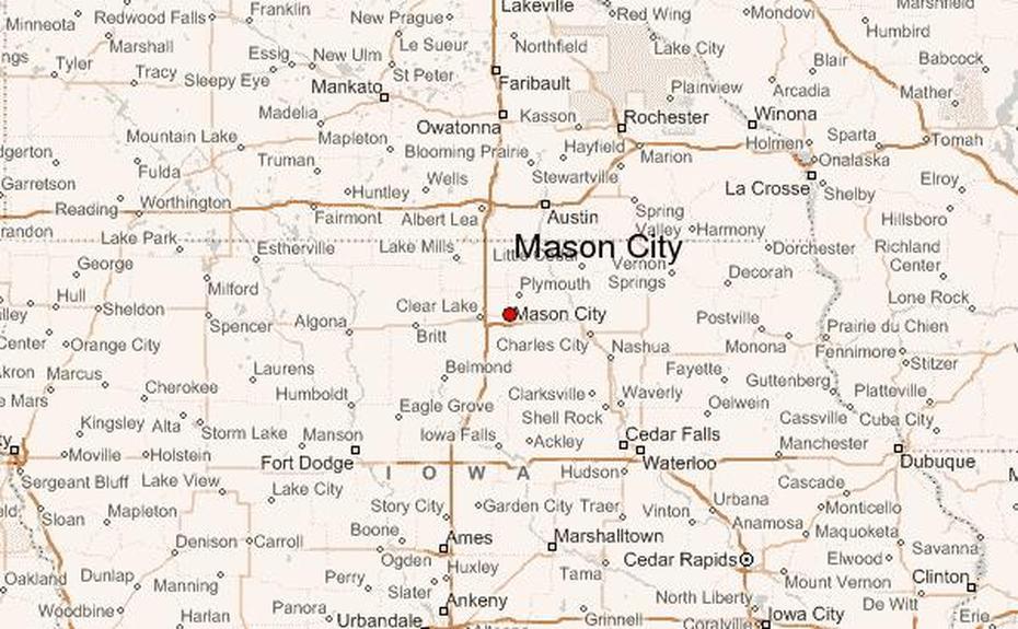 Guia Urbano De Mason City, Iowa, Mason City, United States, United States  With Countries, United States On World
