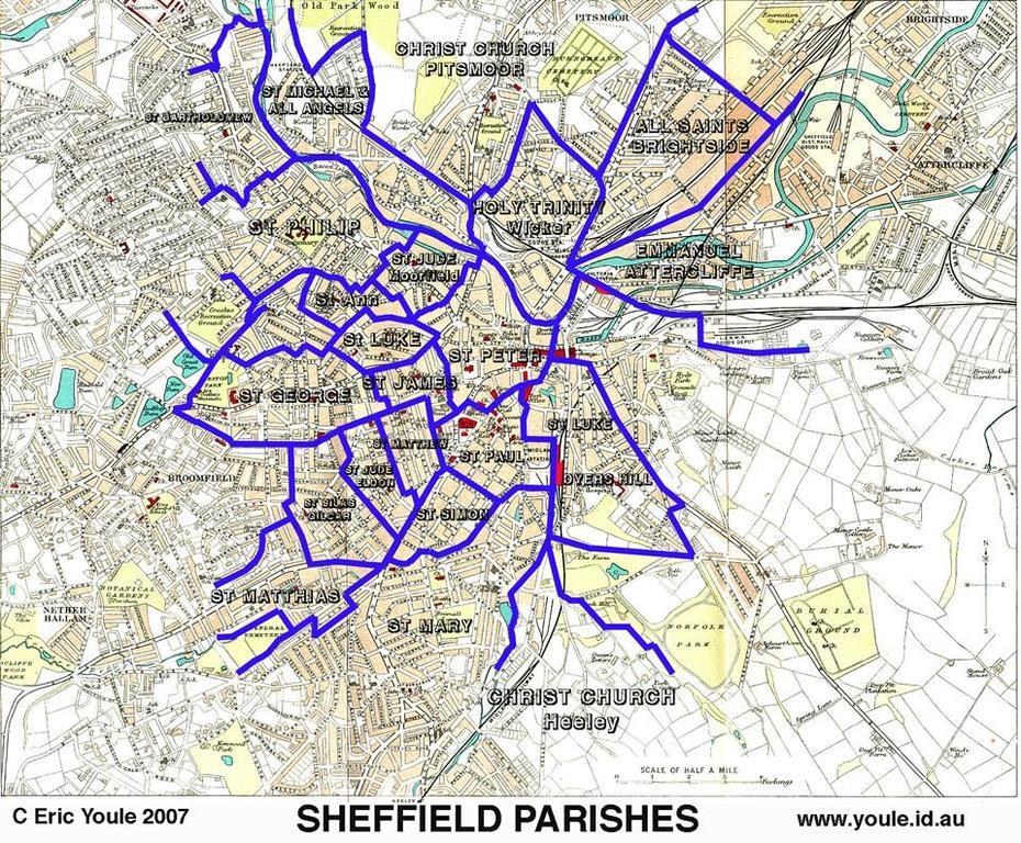 Sheffield England On, University Of Sheffield, Satellite Image, Sheffield, United Kingdom