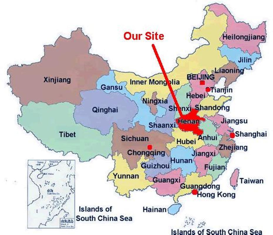 Anyang China Map, Anyuan, China, China  Colored, North China