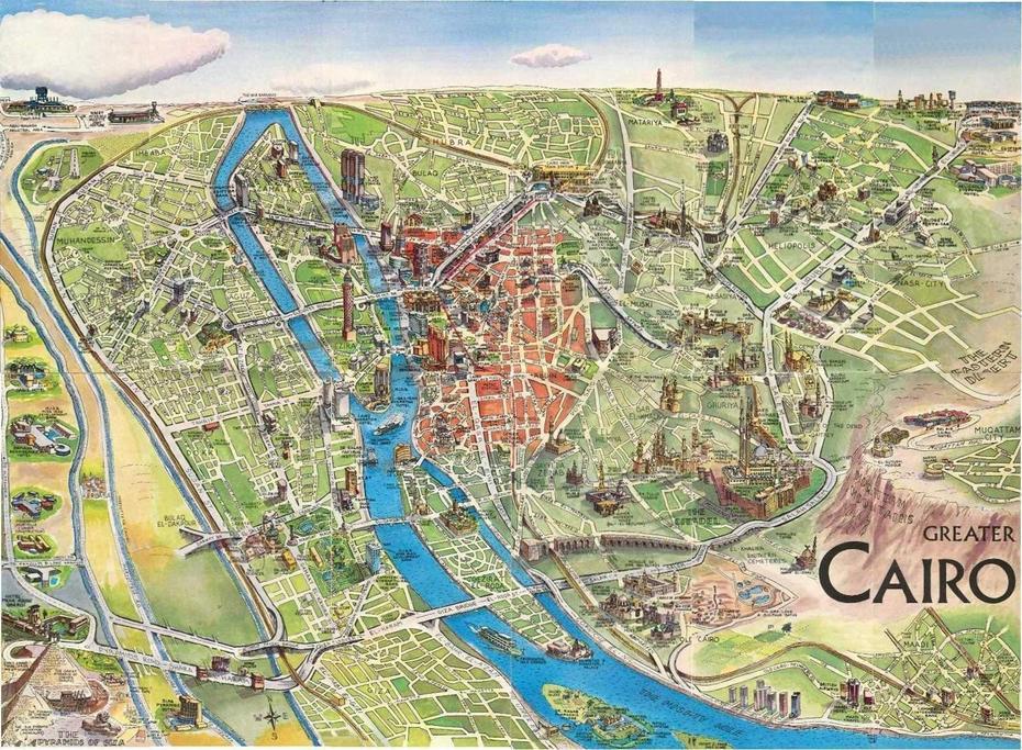 Cairo, Cairo, Egypt, Egypt  With Cities, Egypt  Printable