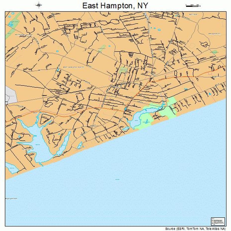 East Hampton New York Street Map 3622183, East Hampton, United States, Northeast Us States, Usa  Northeast United States