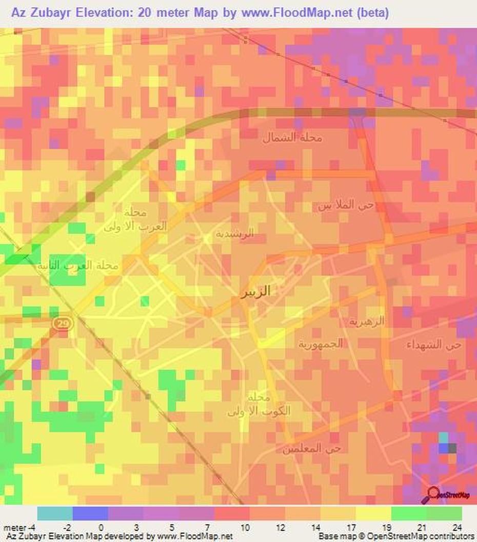 Elevation Of Az Zubayr,Iraq Elevation Map, Topography, Contour, Az Zubayr, Iraq, Umm Qasr  Port, Ibn Al  Awwam