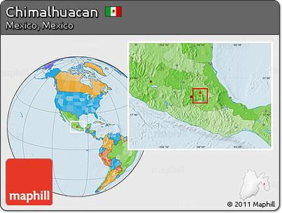 Free Political Location Map Of Chimalhuacan, Chimalhuacán, Mexico, Carnaval De  Chimalhuacan, Santa Maria De  Guadalupe