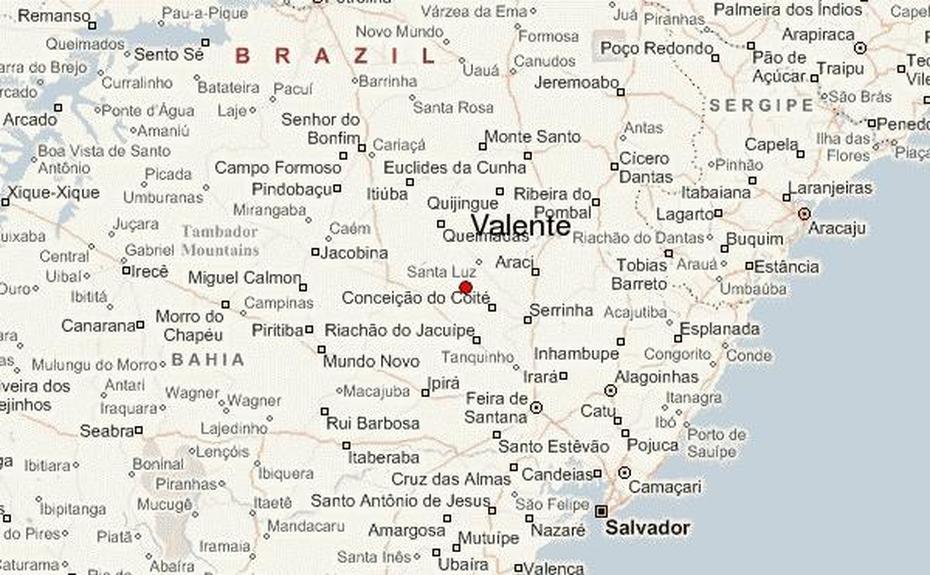 Guia Urbano De Valente, Valente, Brazil, Brazil  Printable, Simple Brazil