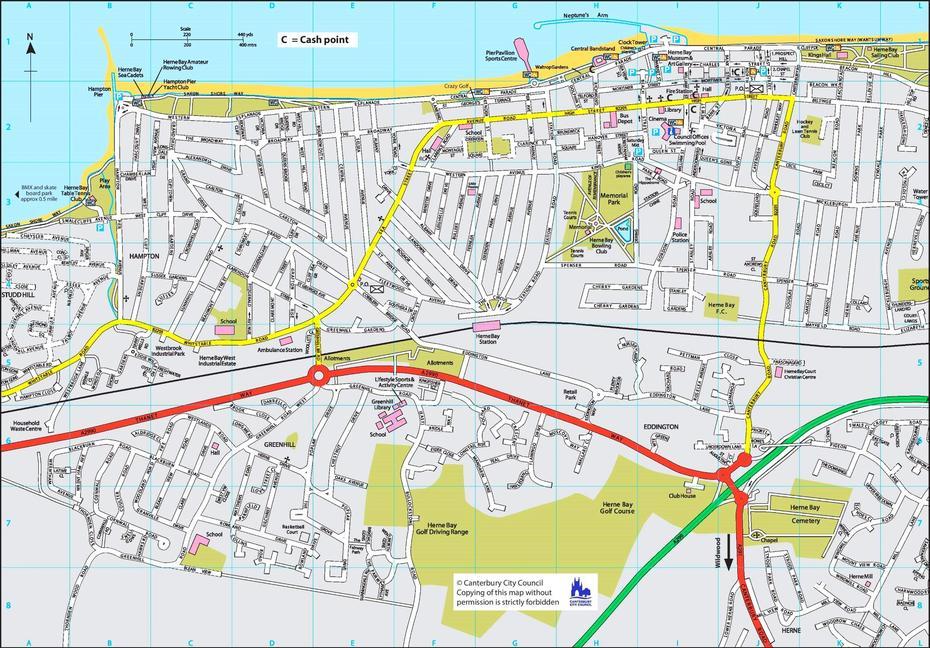 Herne Bay Tourist Map, Herne Bay, United Kingdom, Herne Bay Kent, Herne Bay  Uk