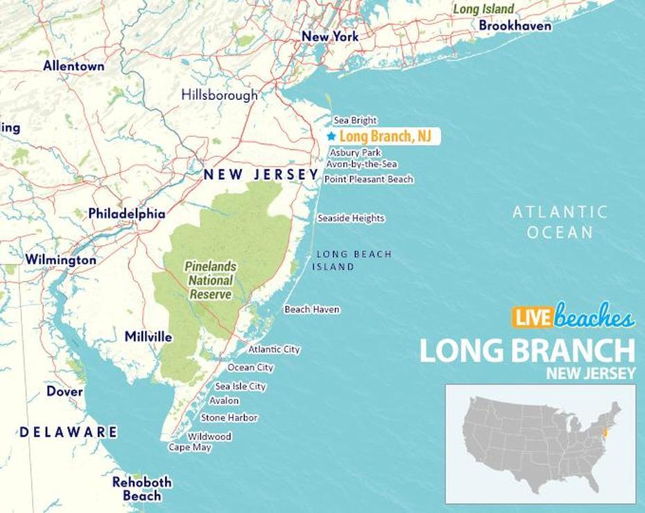 Map Of Long Branch, New Jersey – Live Beaches, Long Branch, United States, Long Branch Weather, Long Branch Nj News