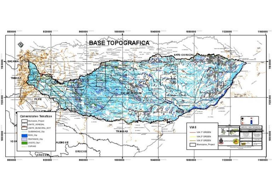 Mapa: Base Topografico – Paz De Ariporo | Nature, Paz De Ariporo, Colombia, El A De Colombia, Geografia De Colombia