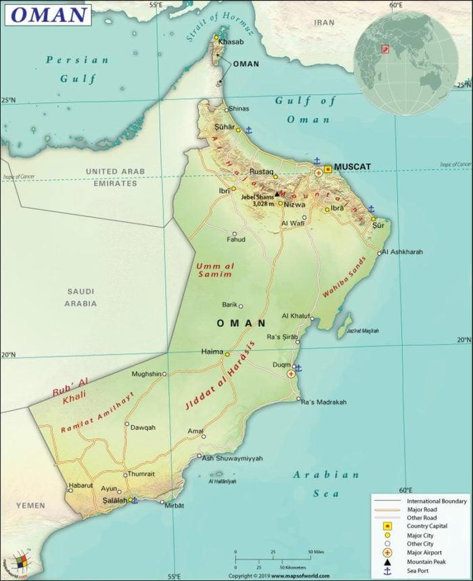 Oman Location, Oman Asia, Key Facts, Masqaţ, Oman