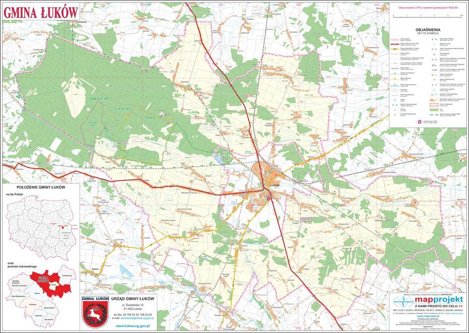 Poland Blank, Printable Poland, Lokalizacja, Łuków, Poland