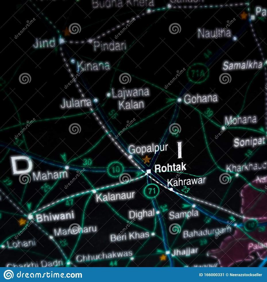 Rohtak City Name Displayed On Geographic Map In India  –    …, Rohtak, India, Splash  Waterworld, Haryana India