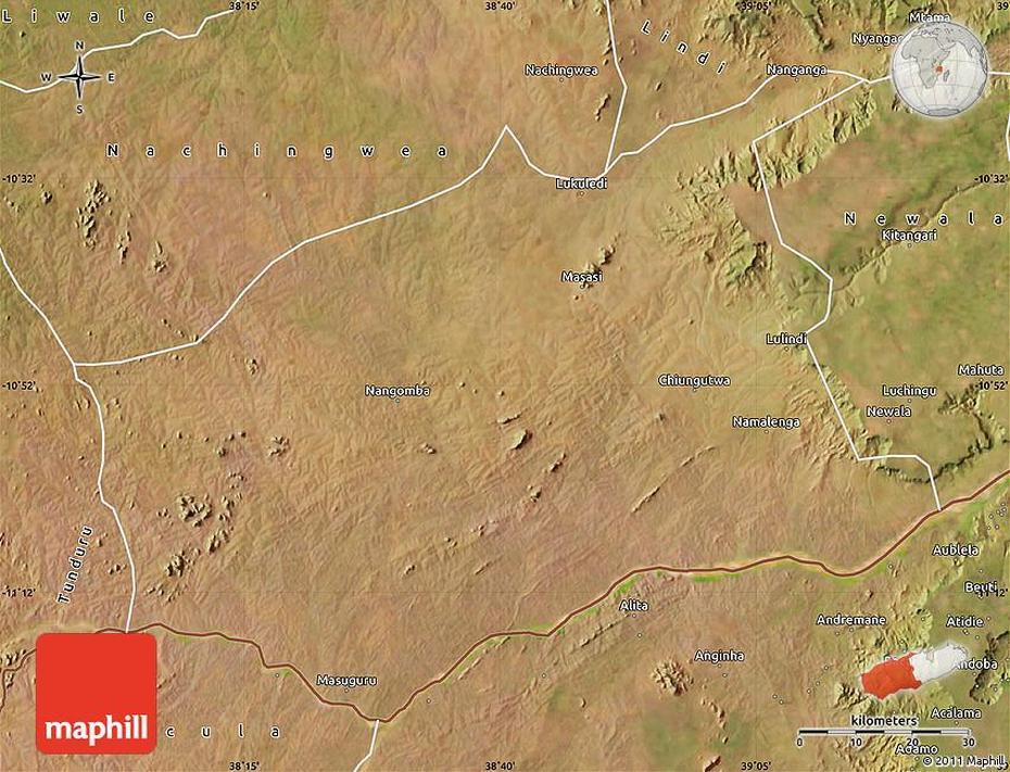 Satellite Map Of Masasi, Masasi, Tanzania, Kilimanjaro Tanzania, Mafinga Tanzania