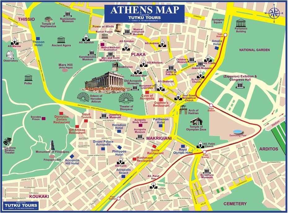 Tutku Tours – Greece Maps, Athens, Greece, Tourist  Of Athens Greece, Athens Greece Train