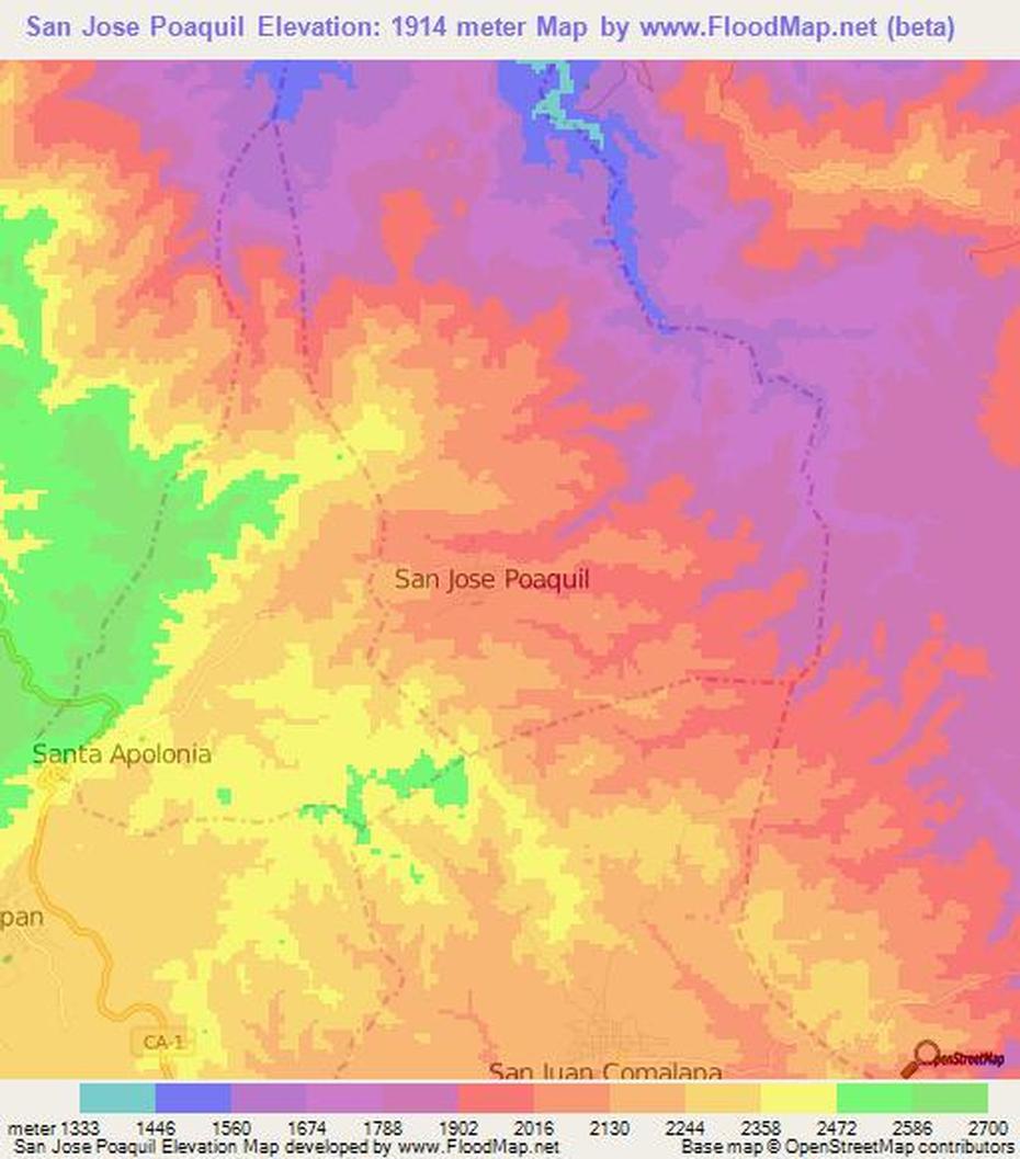 Xalapa Mexico, Retalhuleu Guatemala, Topography, San José Poaquil, Guatemala