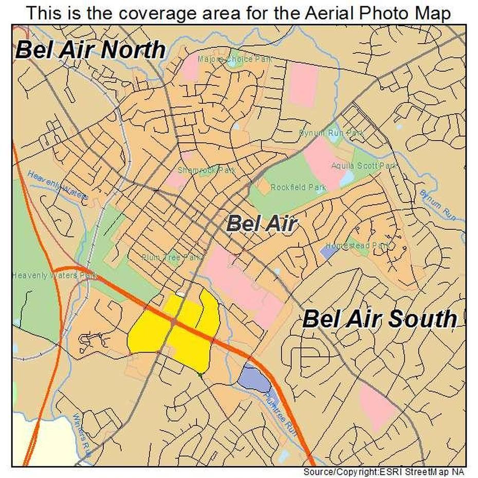 Aerial Photography Map Of Bel Air, Md Maryland, Bel Air North, United States, United States Immigration, Air Traffic