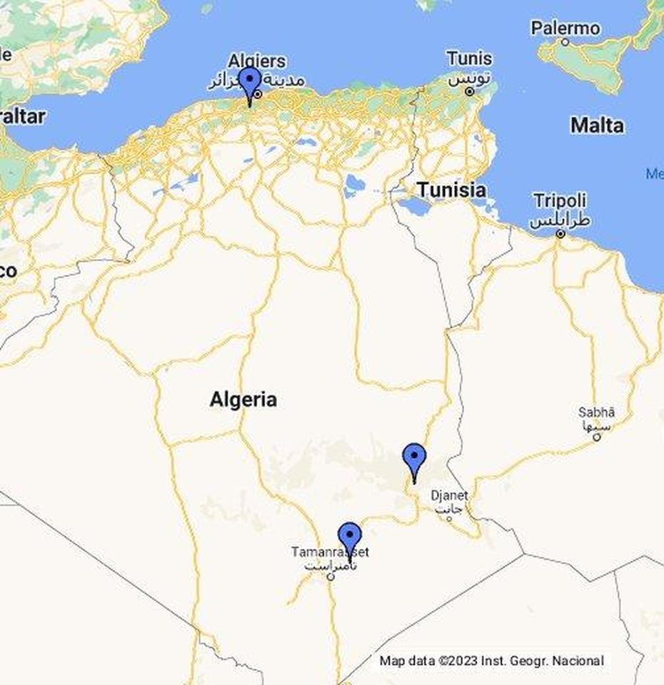 Algeria – Google My Maps, El Golea, Algeria, Libyan  Oasis, Algeria Landmarks