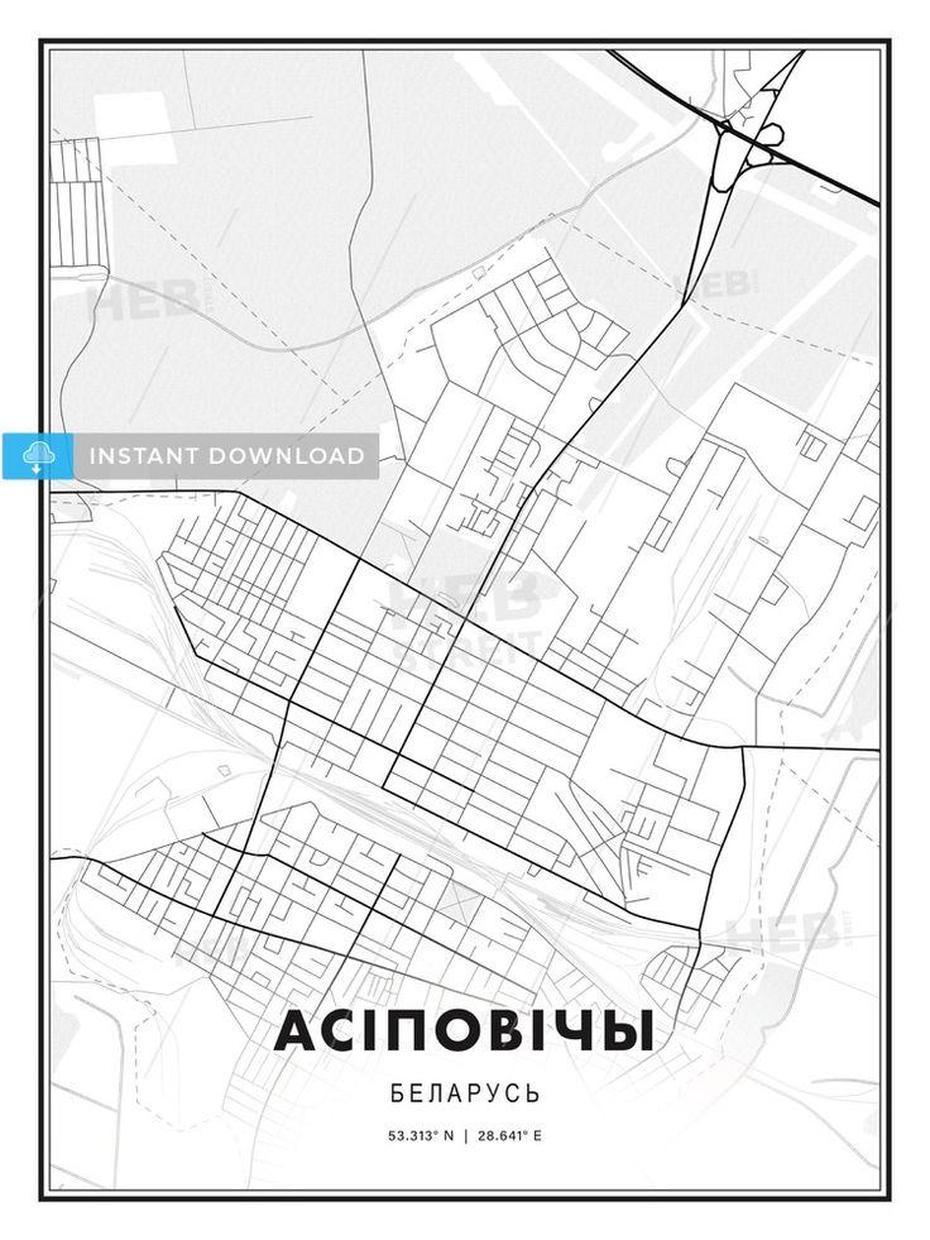 / Asipovichy, Belarus, Modern Print Template In Various …, Asipovichy, Belarus, Minsk Russia, Detailed  Of Belarus