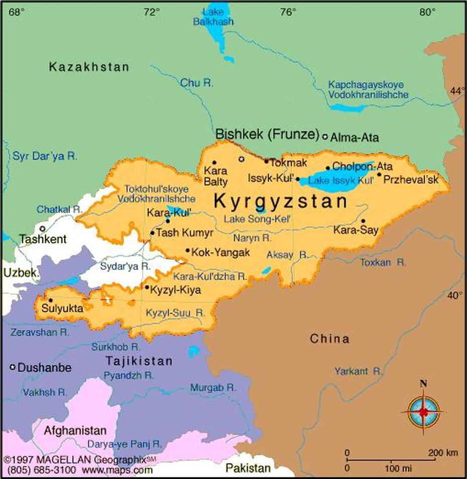 Bishkek Map, Bishkek, Kyrgyzstan, Kyrgyzstan  Asia, Kyrgyzstan On A