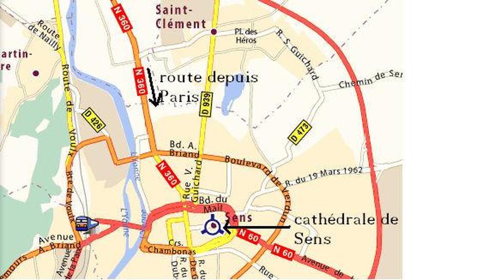 Carte Paris Sens – Viamo News, Sens, France, Topographic  Of France, Bourgogne France