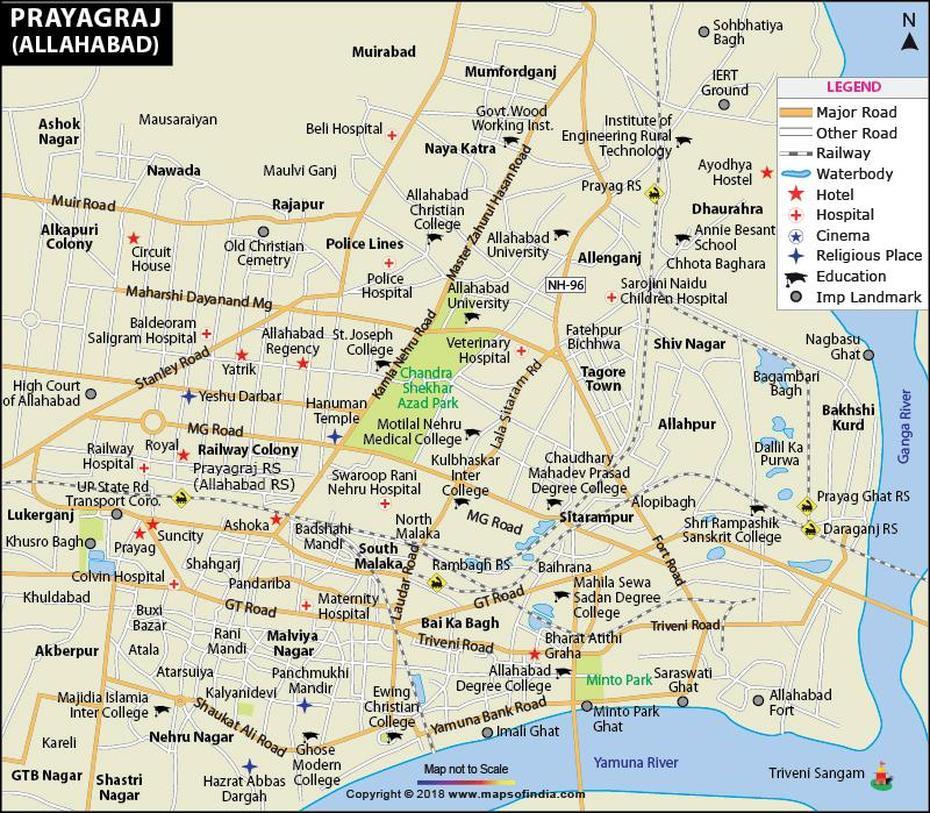 Chandigarh City, India Time Zone, Prayag India, Prayagraj, India