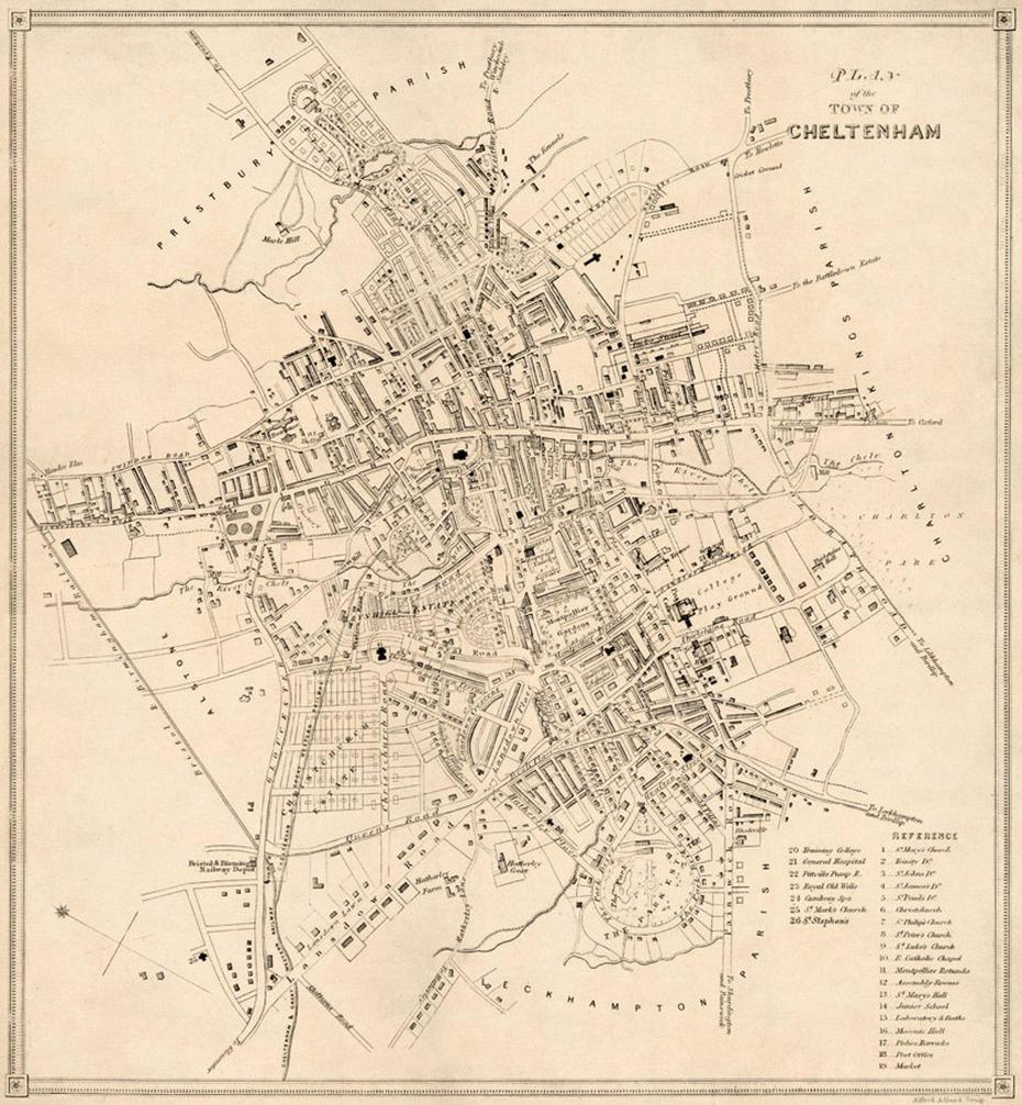 Cheltenham England, Cheltenham Gloucestershire England, Print Fine, Cheltenham, United States