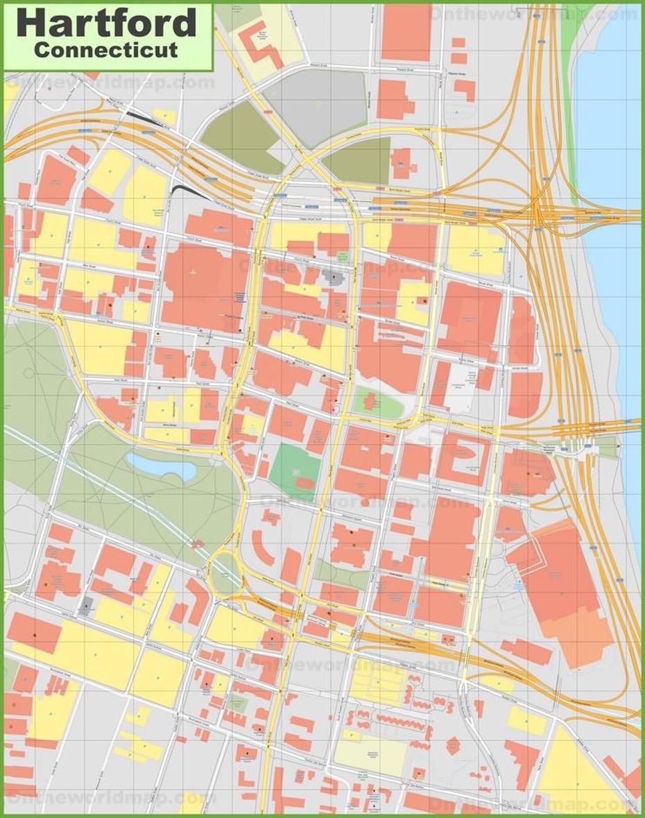 Detailed  United States, United States  Color, Hartford Downtown, Hartford, United States