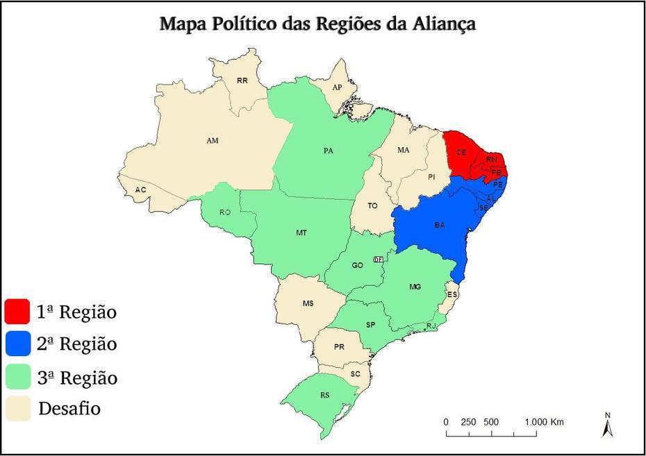 Dom – Departamento De Orientacao Missionaria: Mapa Politico Das Regioes …, Aliança, Brazil, Alianza  Logo, La  Alianza