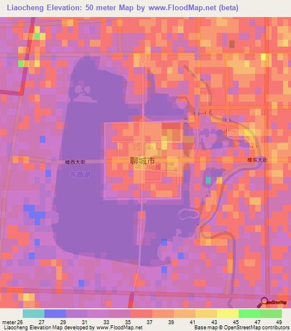 Elevation Of Liaocheng,China Elevation Map, Topography, Contour, Liaocheng, China, Fuzhou China, Xuzhou Jiangsu China
