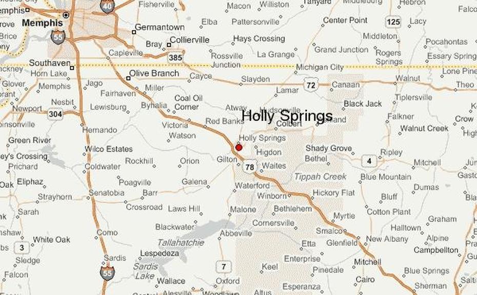 Guia Urbano De Holly Springs, Mississippi, Estados Unidos, Holly Springs, United States, Holly Springs National Forest, Holly Springs Nc