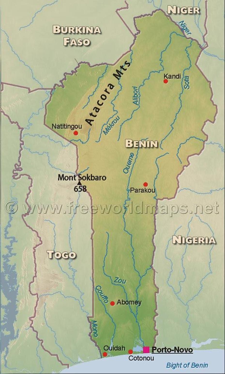 Images And Places, Pictures And Info: Benin Map, Golo-Djigbé, Benin, Benin Country, Carte Du Benin