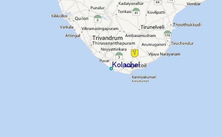 Kolachel Tide Station Location Guide, Kolachel, India, India  Graphic, Goa