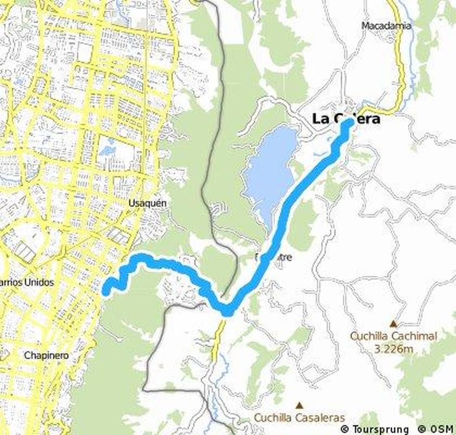 La Calera-Bogota | Bikemap – Your Bike Routes, La Calera, Colombia, Colombia Bogota Houses, Usaquen  Bogota