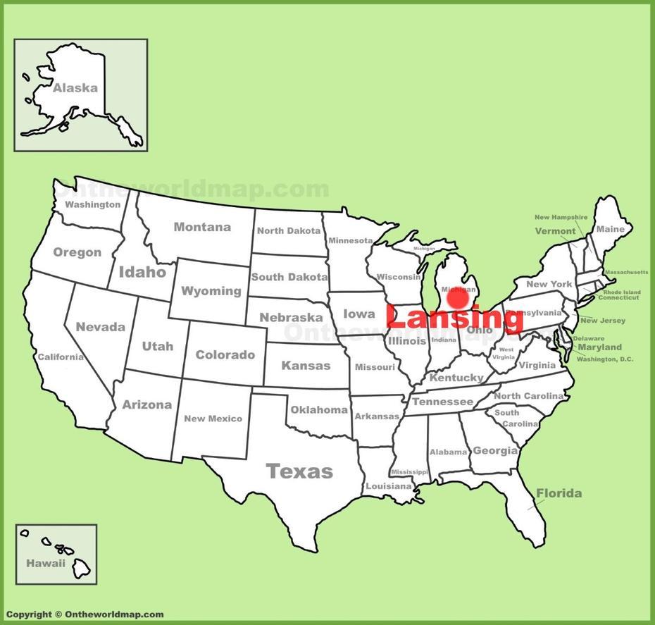 Lansing Location On The U.S. Map, Lansing, United States, Lansing Area, Of Lansing Michigan