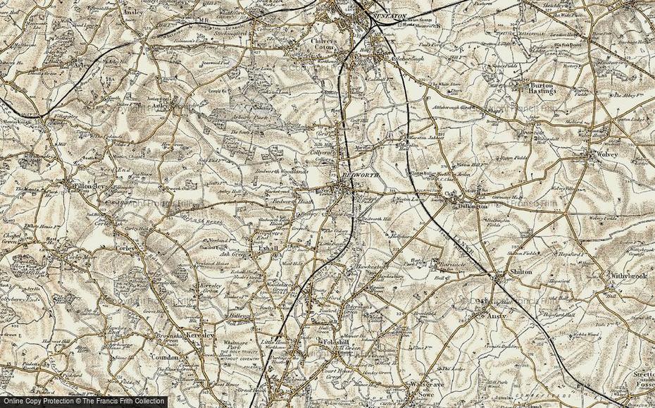 Map Of Bedworth, 1901-1902 – Francis Frith, Bedworth, United Kingdom, Scunthorpe Uk, Scunthorpe  Hospital