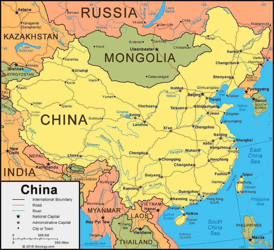 Map Of China With Major Cities And Rivers | Campus Map, Chahe, China, A Da China, China Soil