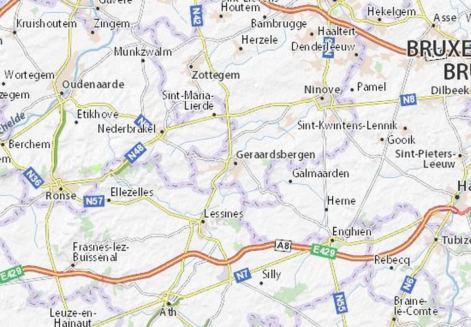 Michelin Geraardsbergen Map – Viamichelin, Geraardsbergen, Belgium, Overstroming, Van  Vlaanderen