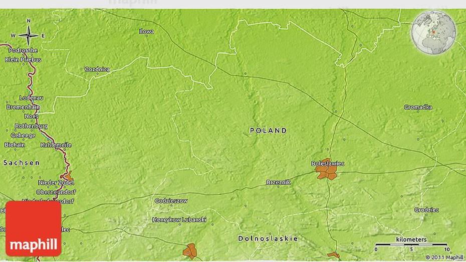 Physical 3D Map Of Bolesawiec, Bolesławiec, Poland, Polish Pottery Dinnerware, Polish Pottery Bowls