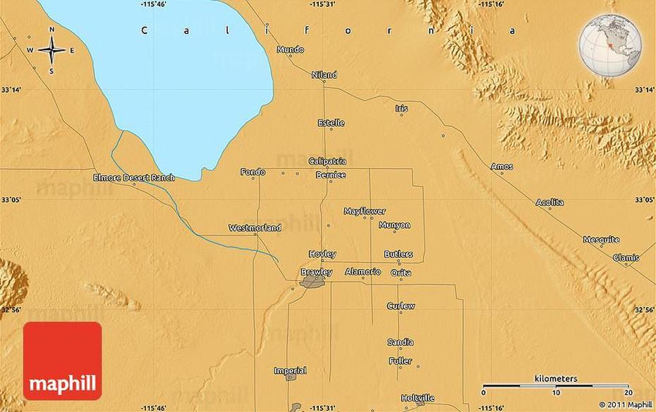 Political Map Of Brawley, Brawley, United States, El Centro Ca, California  Fresno Ca