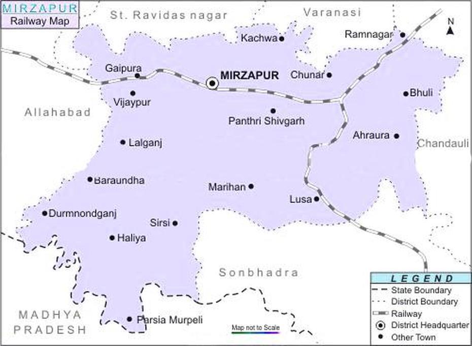 Rail-Map-India: Mirzapur-Railway-Map, Mirzāpur, India, India Elevation, Malabar Coast India