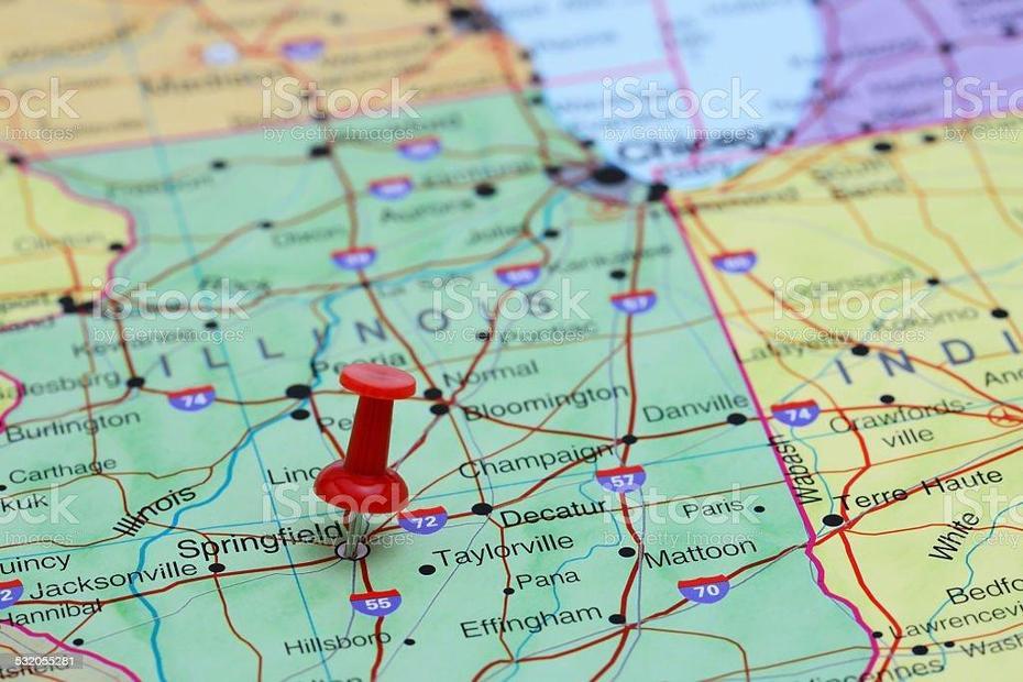 Springfield Pinned On A Map Of Usa Stock Photo – Download Image Now …, Springfield, United States, Springfield City, Springfield Illinois State