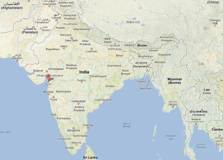 Surat Gujarat, Bangalore On India, Satellite Image, Sūrat, India