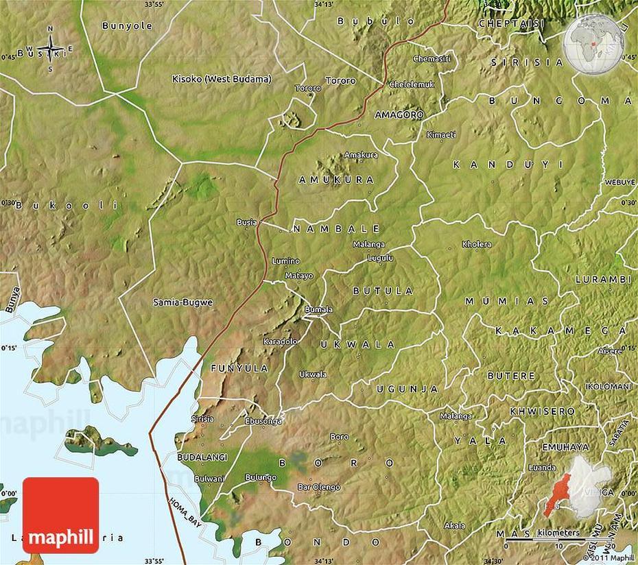 Busia Border, Kenya Borders, Satellite , Busia, Kenya