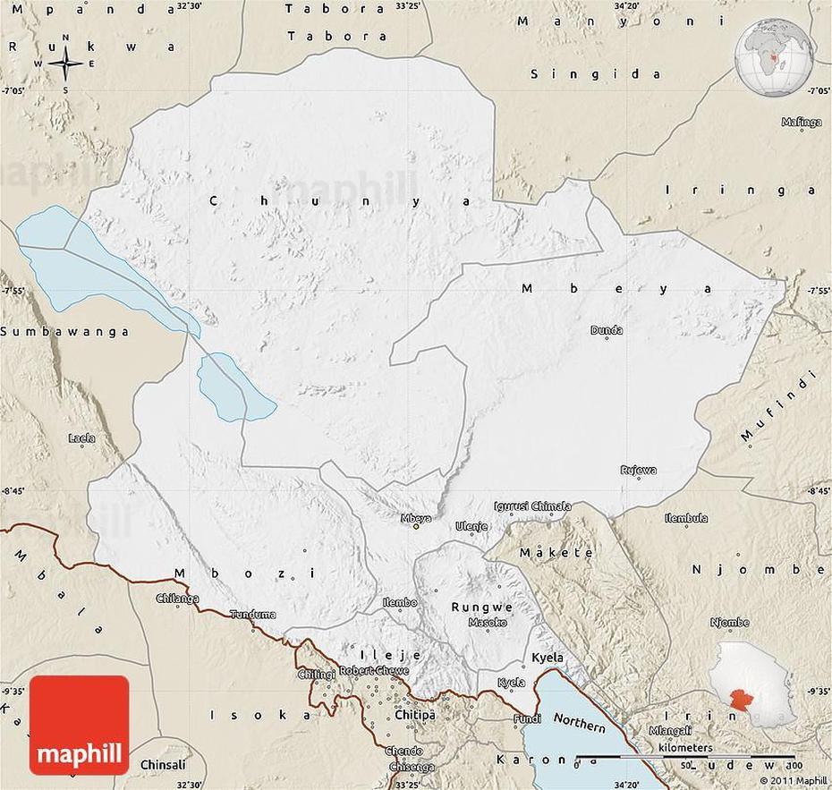 Classic Style Map Of Mbeya, Mbeya, Tanzania, Arusha, Of Tanzania National Parks