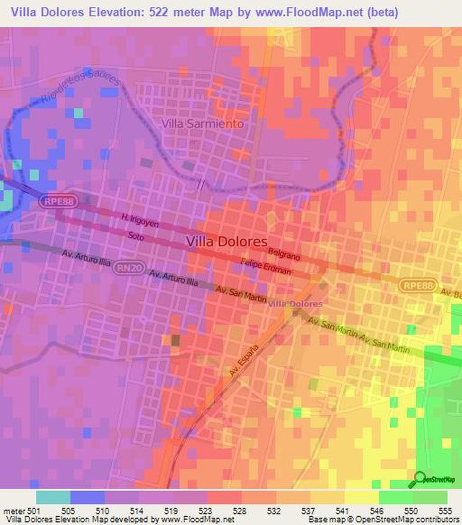 Elevation Of Villa Dolores,Argentina Elevation Map, Topography, Contour, Villa Dolores, Argentina, Imagenes De Villa Dolores Cordoba, A De Villa Dolores Cordoba