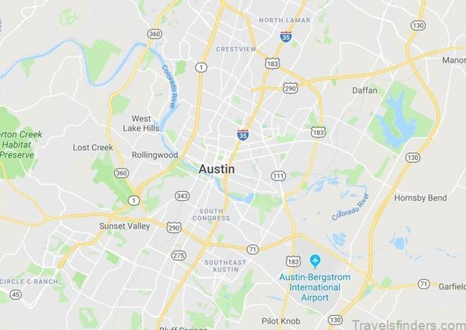 Map Of Austin Free Download – Travelsfinders, Austin, United States, Original Texas, United States Los Angeles