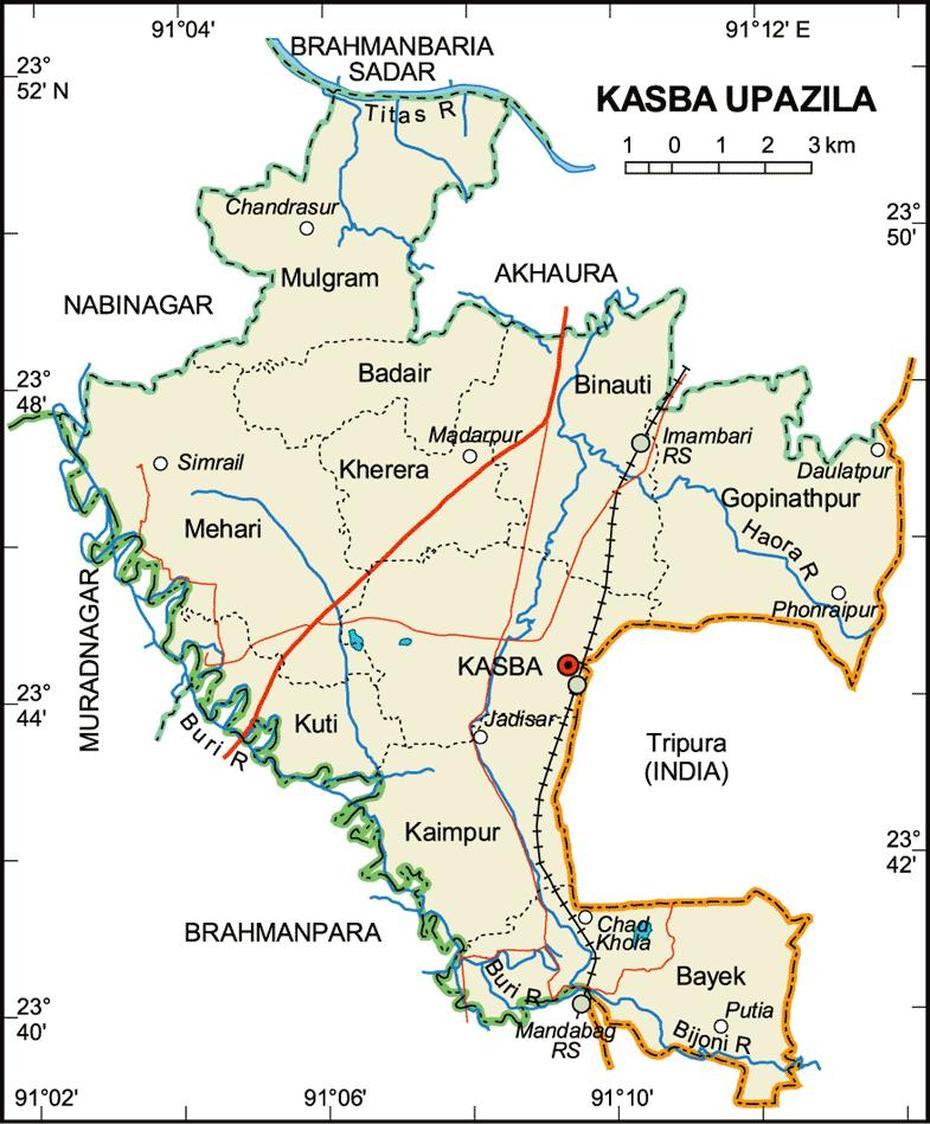 Map  Information Of Kasba /  , Kasba, India, Brahmanbaria, Kasba Lake