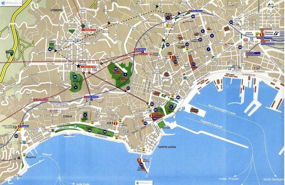 Map Of Naples, Italy, Naples, Italy, Tourist  Of Naples Italy, Naples Italy World