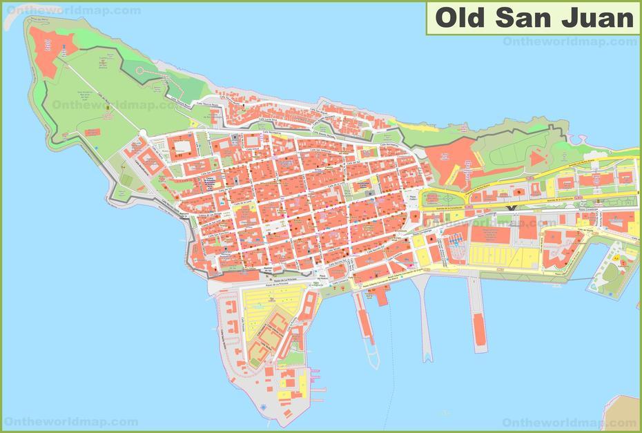Map Of Old San Juan Puerto Rico | Tour Map, San Juan, Puerto Rico, Porto Rico San Juan, Old Town San Juan